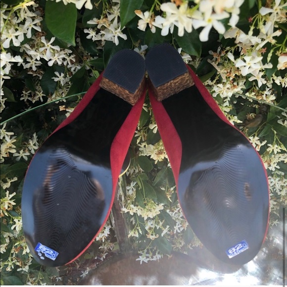 Red Leopard/Cheetah Heels - Picture 3 of 4